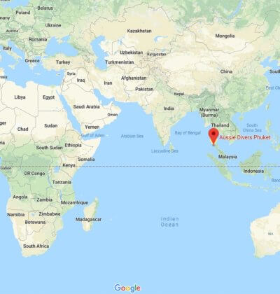 Aussie Divers World Map IDC Phuket PADI